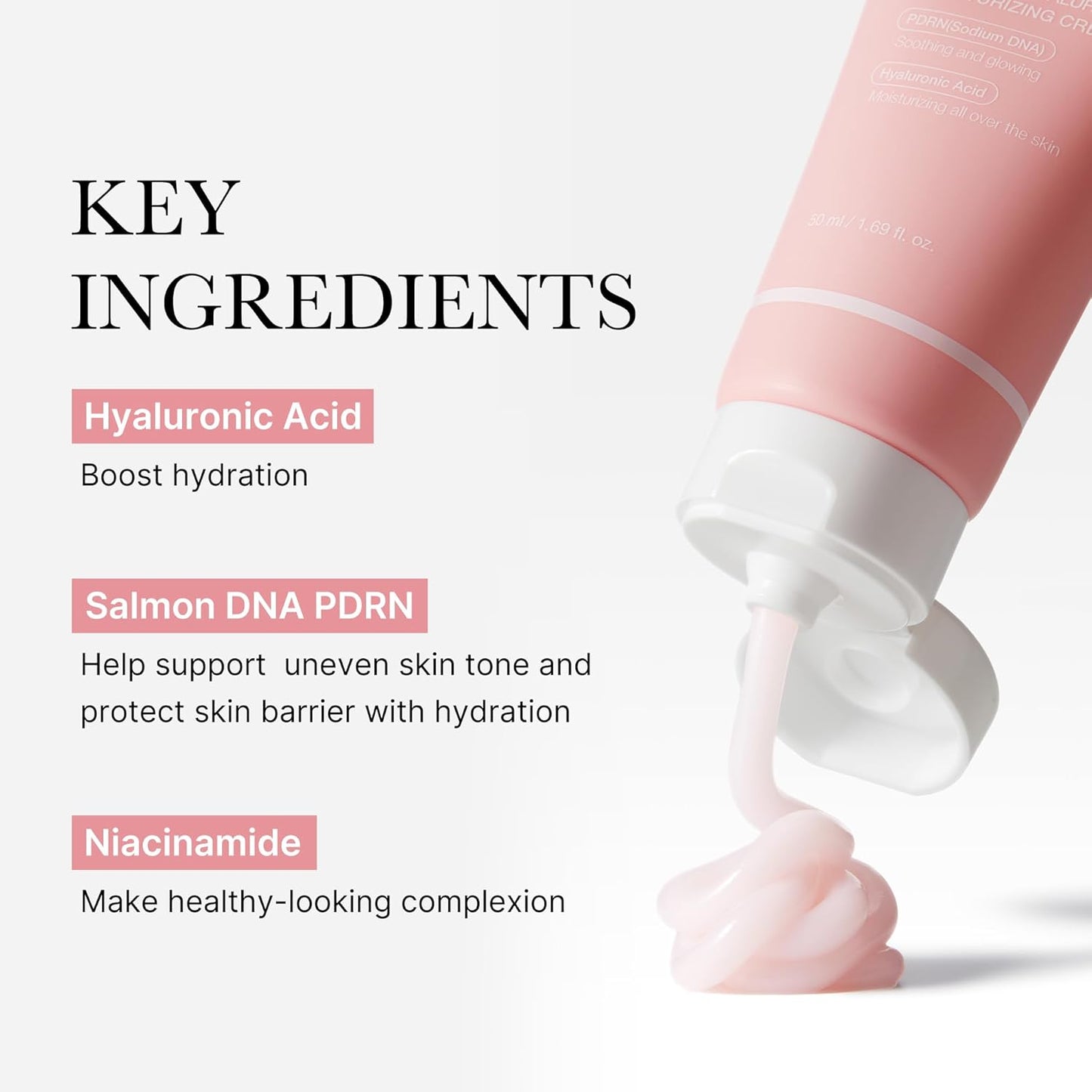 Medicube - Crema hidratante con ácido hialurónico PDRN Pink Hyaluronic Moisturizing Cream