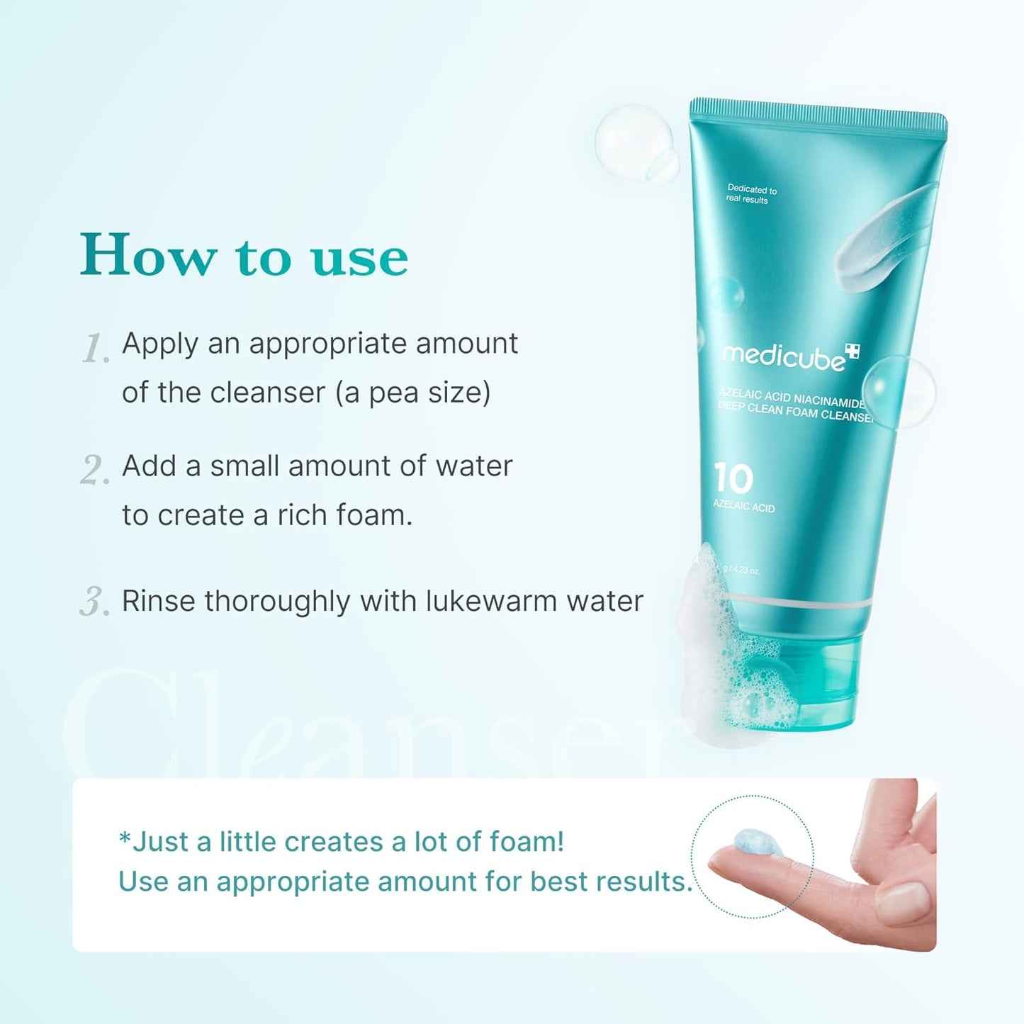 MEDICUBE AZELAIC ACID NIACINAMIDE DEEP CLEAN FOAM CLEANSER