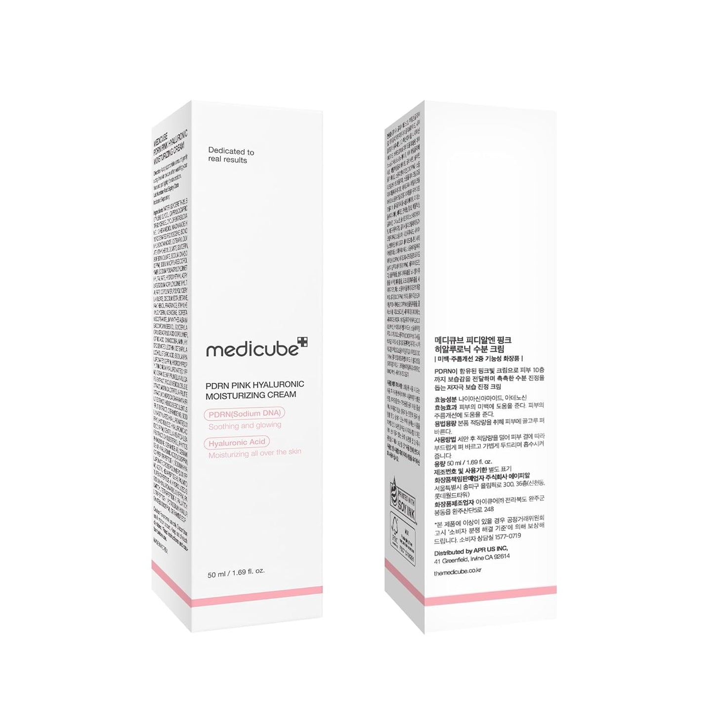 Medicube - Crema hidratante con ácido hialurónico PDRN Pink Hyaluronic Moisturizing Cream