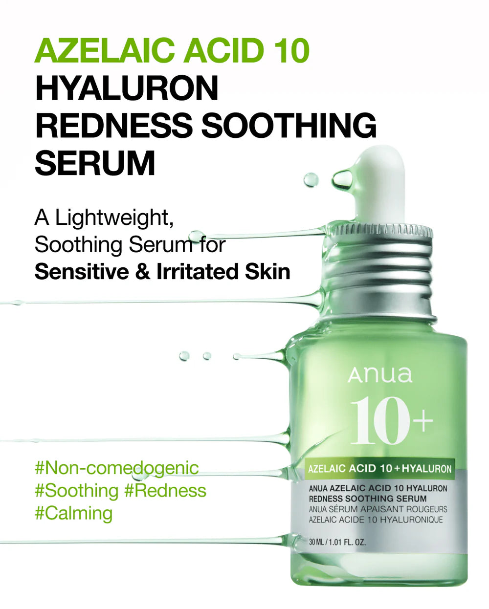 Anua - Azelaic Acid 10 Hyaluron Redness Soothing Serum 30ml
