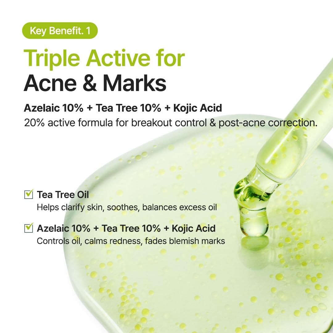 PURITO Suero de árbol de té kójico de ácido azelaico 10 30ml