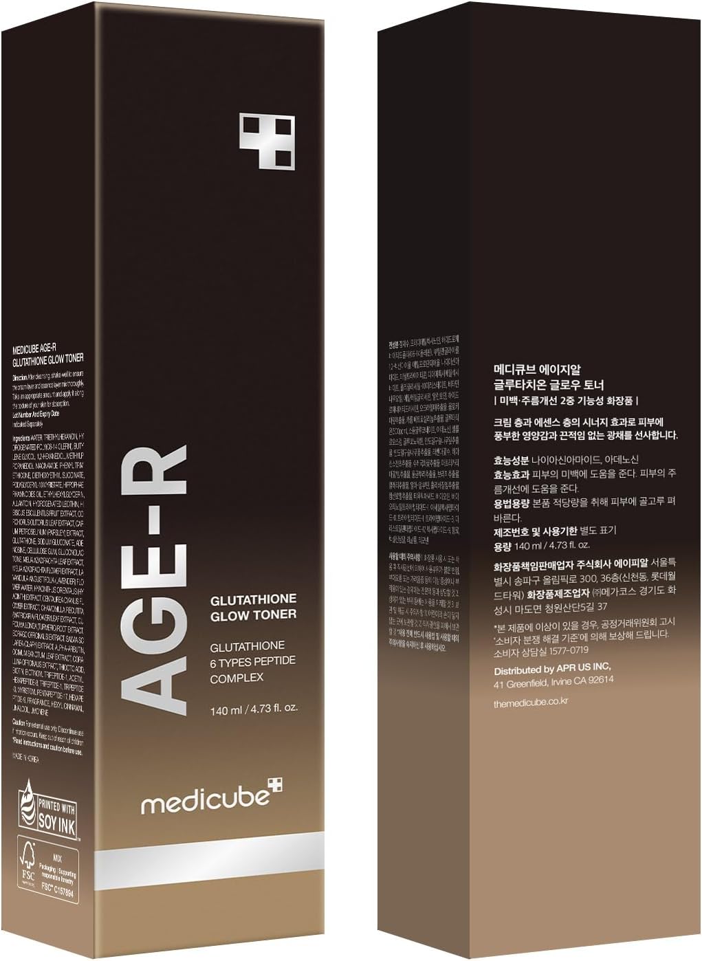 [Tónico glow] Medicube AGE-R Glutathione Glow Toner 140ml