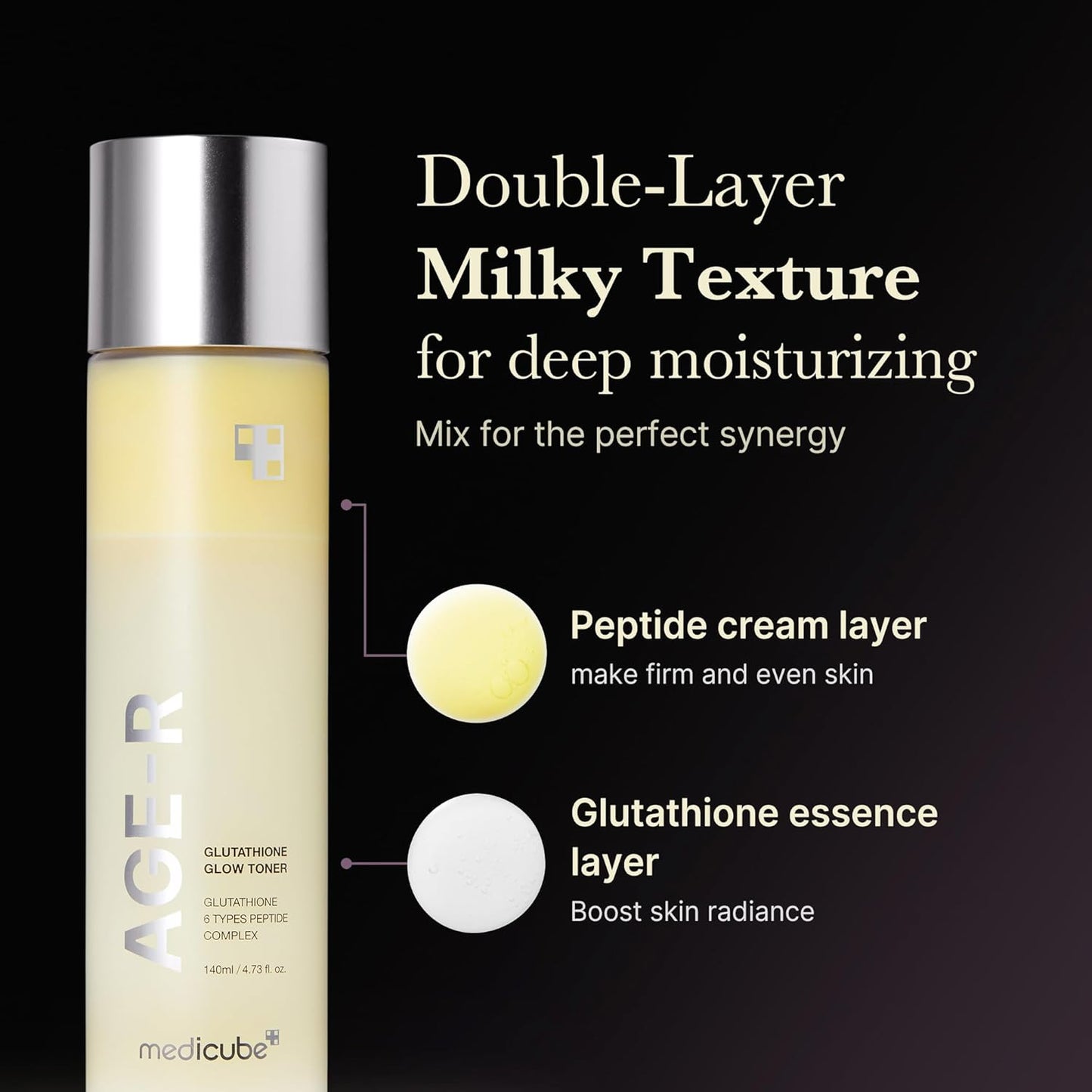 [Tónico glow] Medicube AGE-R Glutathione Glow Toner 140ml
