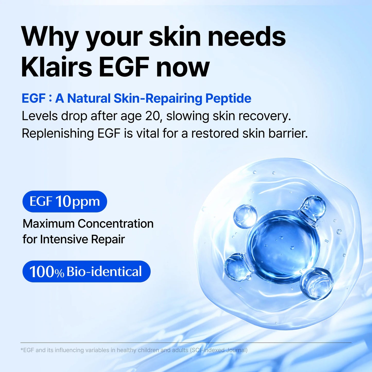 DEAR KLAIRS EGF Blue Youth Activating Drop | Suero de péptidos EGF