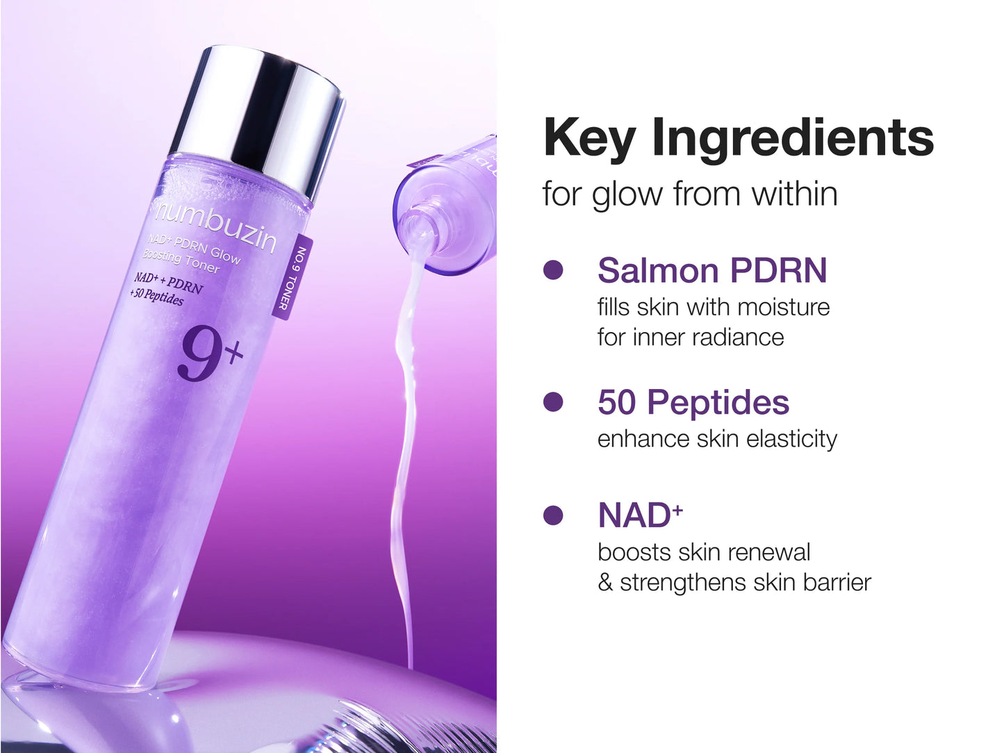 Numbuzin No.9 NAD PDRN Glow Boosting Toner 150ml