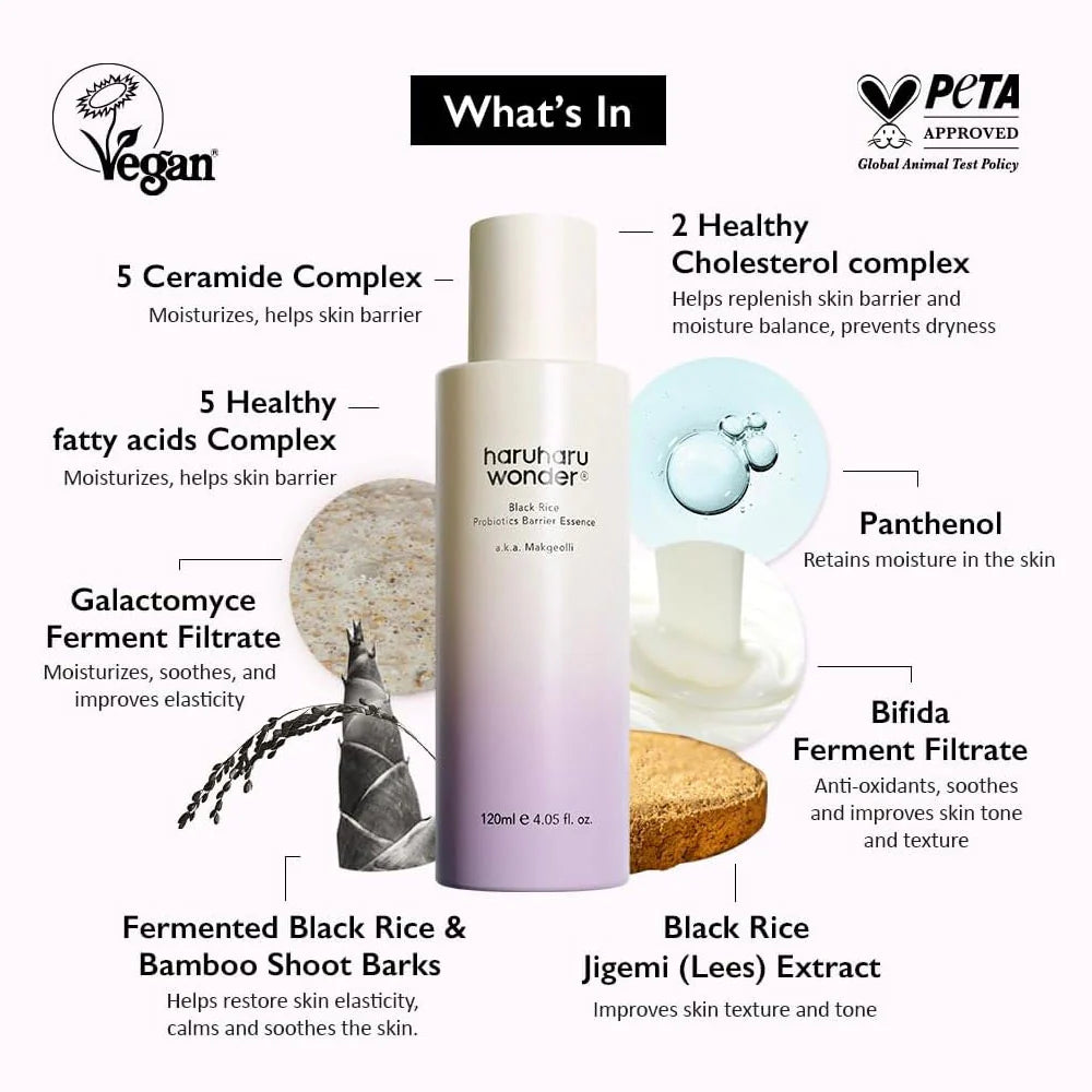 Haruharu wonder Black Rice Probiotics Barrier Essence 120ml